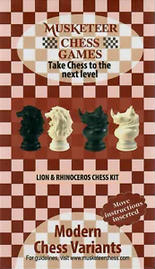 枪手国际象棋变种套件-狮子和犀牛-黑白