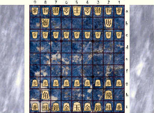 Characteristic mobements of pieces on Shogi board